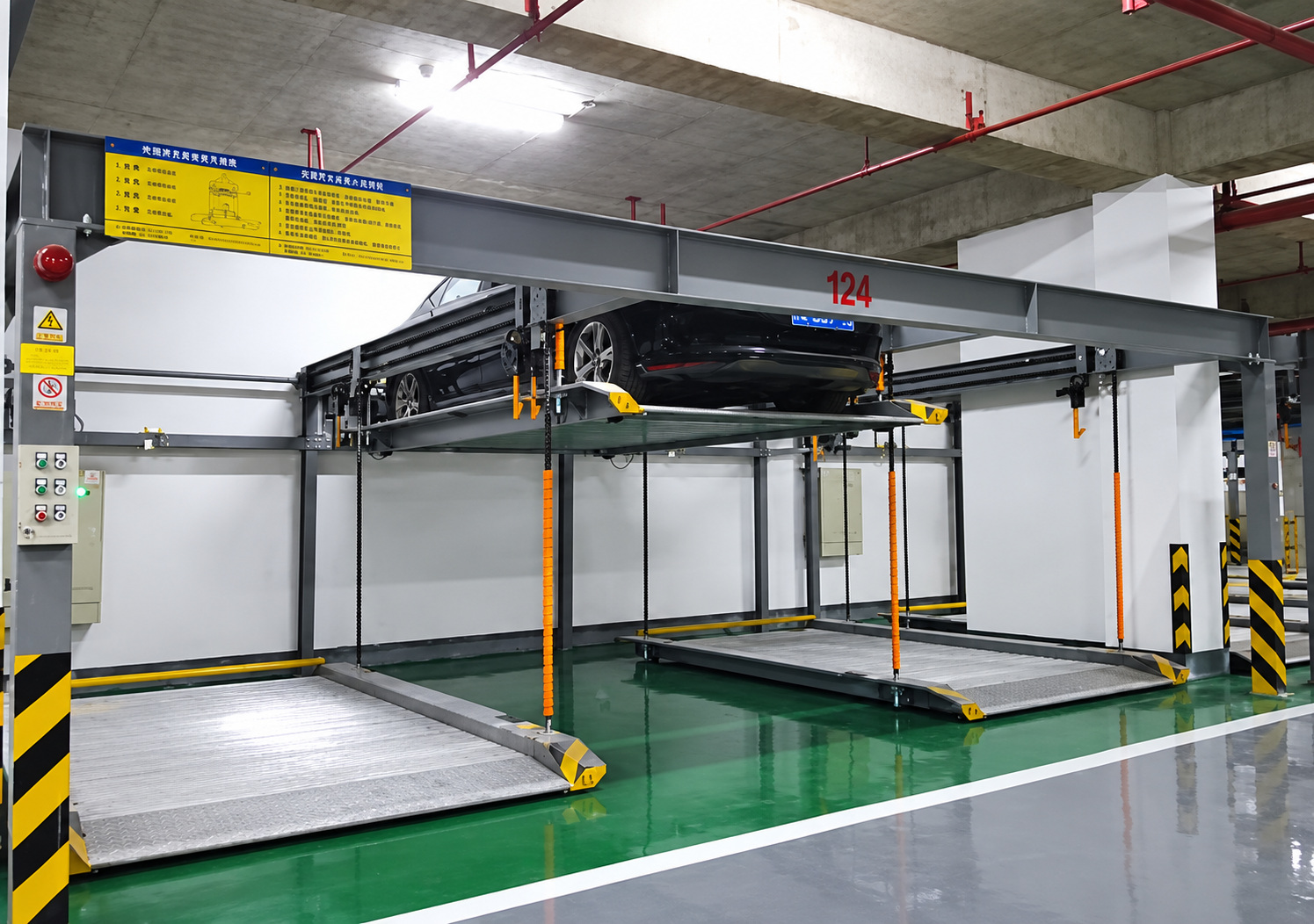 Two-Level Above-Ground Simple Lift Parking System (Basement)